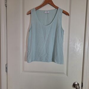 St. John Women's Silk Georgette Crepe Tank Top 100% Silk Size S